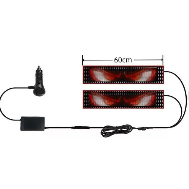 Écran publicitaire flexible lumineux LED dynamique Bluetooth pour camions et voitures Devil S Soft Car Truck Eye Light_voghion.com