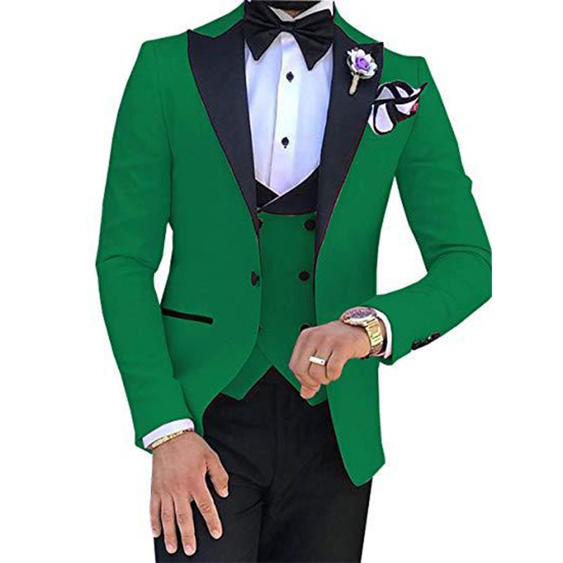 Men's Clothing Groom Casual Suit Three Piece Suit White Large Size Business Best Man Wedding Banquet Suit Suit Men_voghion.com