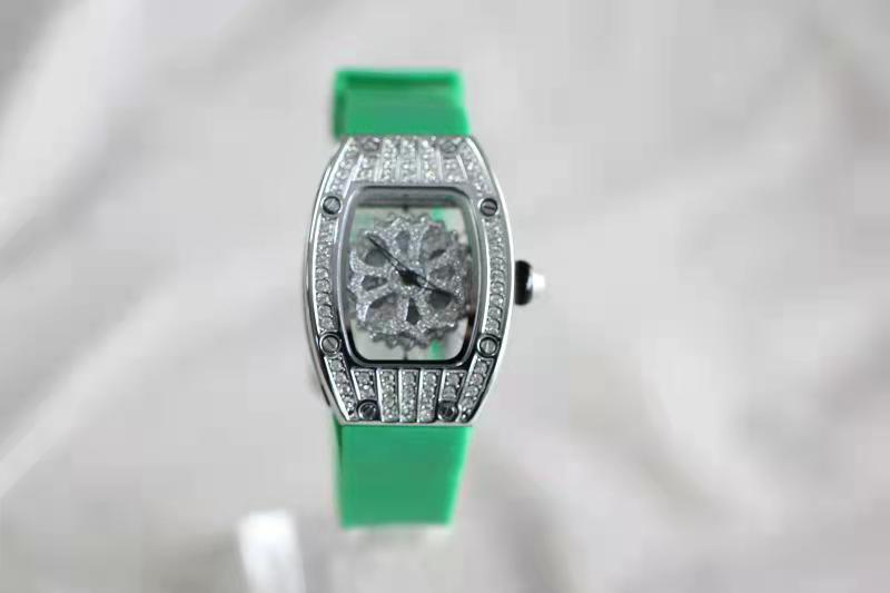 Jiudou Wanghong Shi Lai Yun Neue Damenmode Diamant Set Silikonband wasserdichte Uhr_voghion.com