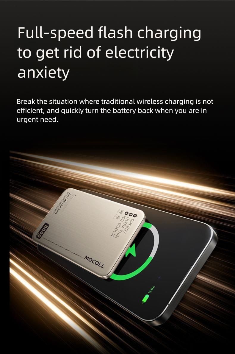Suporte magnético flash carregamento rápido iphone 16 celular portátil compacto ultrafino power bank_voghion.com