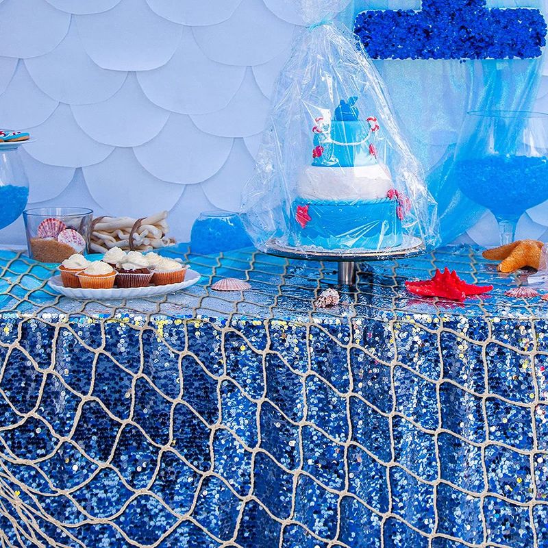 Decorazione a forma di rete da pesca, decorazione per feste subacquee a tema sirena, tema marino, articoli per feste in spiaggia alle Hawaii_voghion.com
