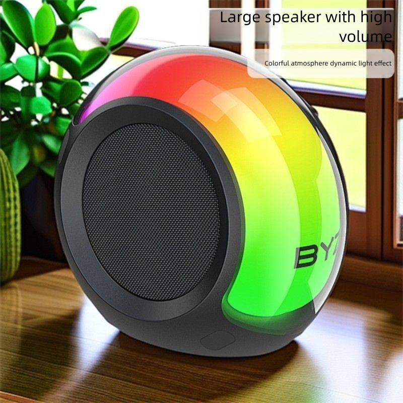 BYZ Colorful Snail Bluetooth Speaker With Card Slot, USB Flash Drive, Dynamic Light Effects, And Heavy Bass_voghion.com