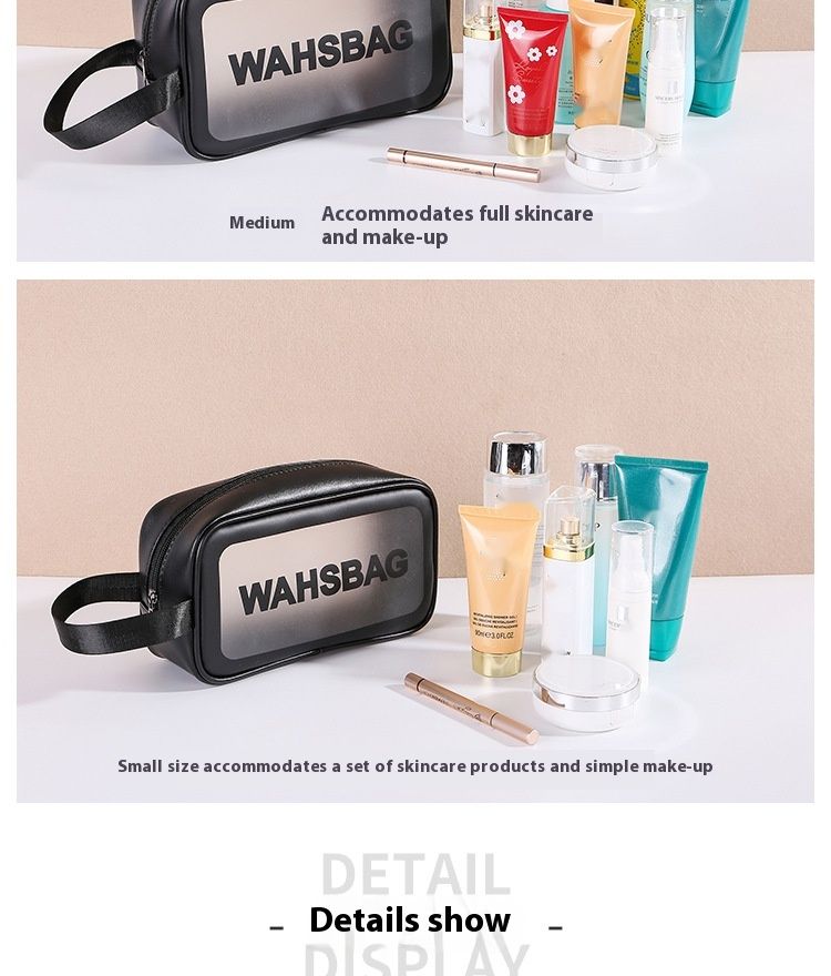 PVC make-up tas nieuwe grote capaciteit draagbare vrouwen reizen transparante waterdichte toilettas opbergtas handtas tas_voghion.com
