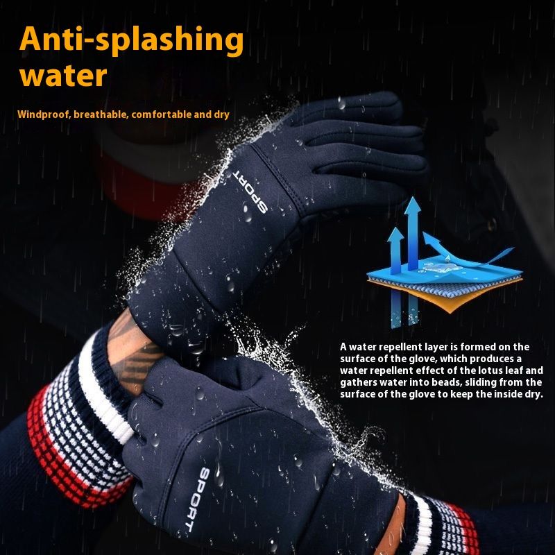 Gants pour hommes, résistants au froid, imperméables, antidérapants, sports d'hiver, équitation chaude pour femmes, écran tactile extérieur avec_voghion.com