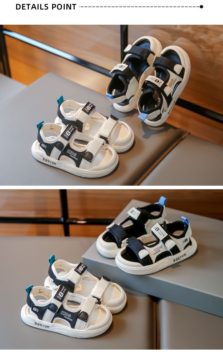 2024 Neue Sommersandalen für Jungen mit mittlerem und großem Baotou-Sommer, Strandschuhe für Kinder, rutschfeste Hausschuhe_voghion.com