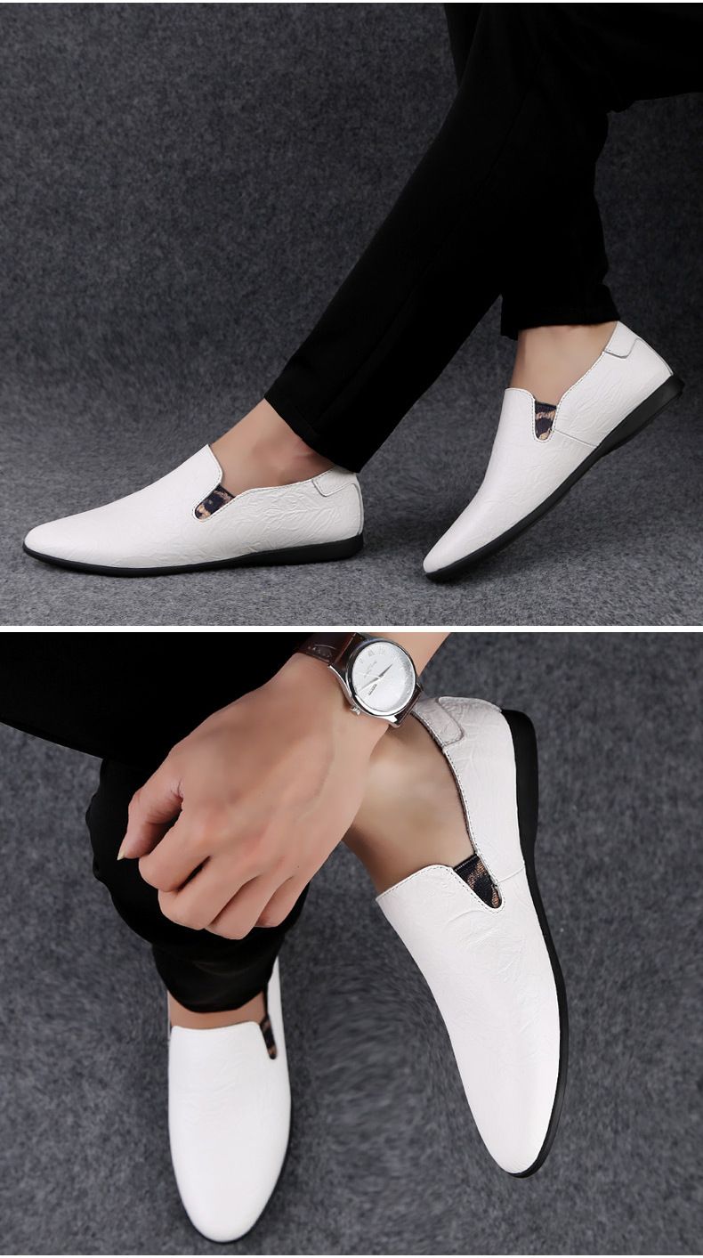 Herrenschuhe, gemusterte Lederschuhe, Freizeitschuhe, Slipper mit Lochmuster, Fahrschuhe für Herren_voghion.com