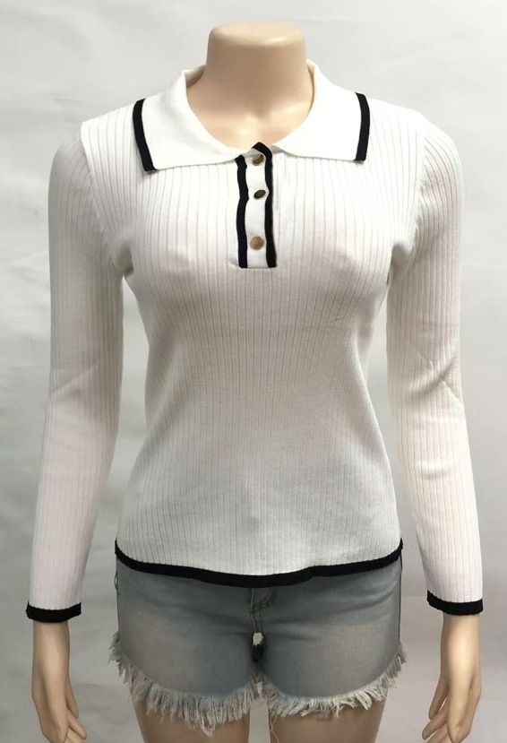 Maglione a collo alto a maniche lunghe a coste, vestibilità slim, in maglia da donna, per le tendenze della moda autunno inverno_voghion.com