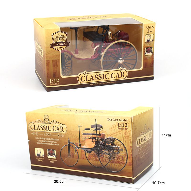 Novi 1:12 simulacijski retro legirani trokotačni klasični automobil kolekcija modela poklon igračka za odrasle ukras_voghion.com