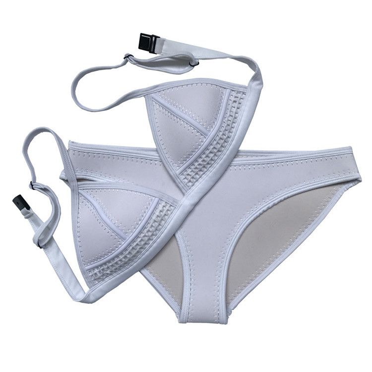 New Split Bikini Women's Adult Solid Color Backless Sexy Outdoor Sports Swimsuit_voghion.com