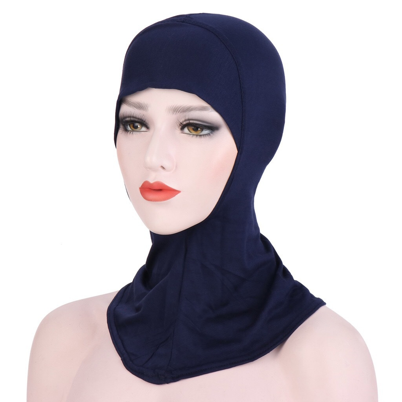 Südostasiatescht Modal Hijab Damen Hijab Monochrom ethnescht Stil merceriséiert Kotteng Ënnerhut Hijab Hutt_voghion.com