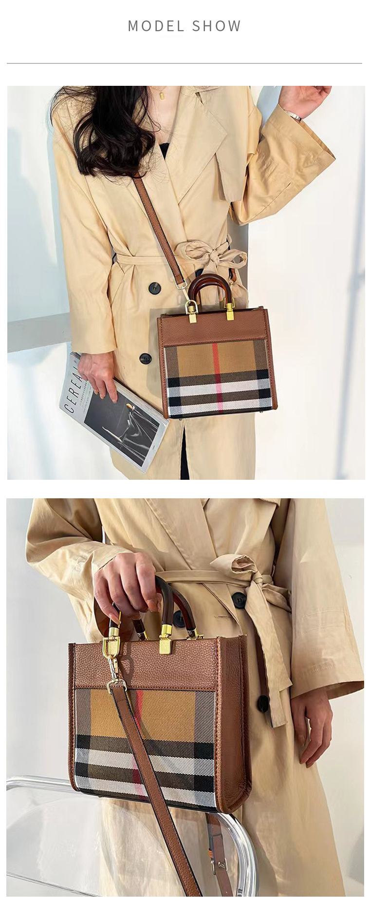 2023 New Handbag, High-end Leather, Stylish Purse, Simple, All-matching Shoulder Bag, Messenger Bag_voghion.com
