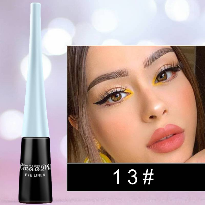 Colored eyeliner pencil Eyeliner Cool black liquid easy to dry and not smudge_voghion.com
