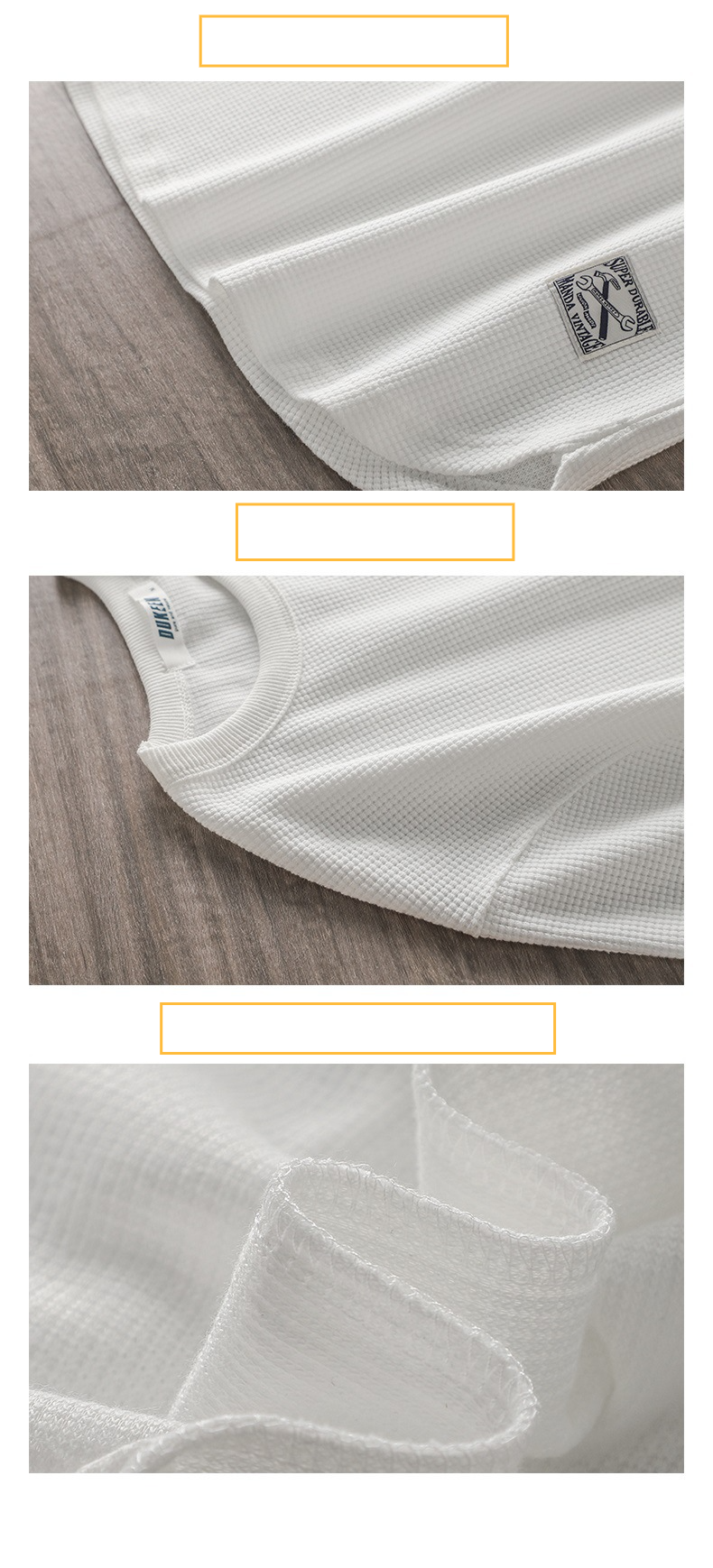 Men's clothing casual heavyweight high-end waffle t-shirt men's short-sleeved summer original small collar bottoming shirt half-sleeved trend_voghion.com