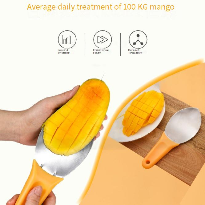 Stainless Steel Mango Knife Watermelon Digging Tool Fruit Digging Spoon Meat Digging Tool Mango Dicing Tool Mango Dicing Digging Spoon_voghion.com