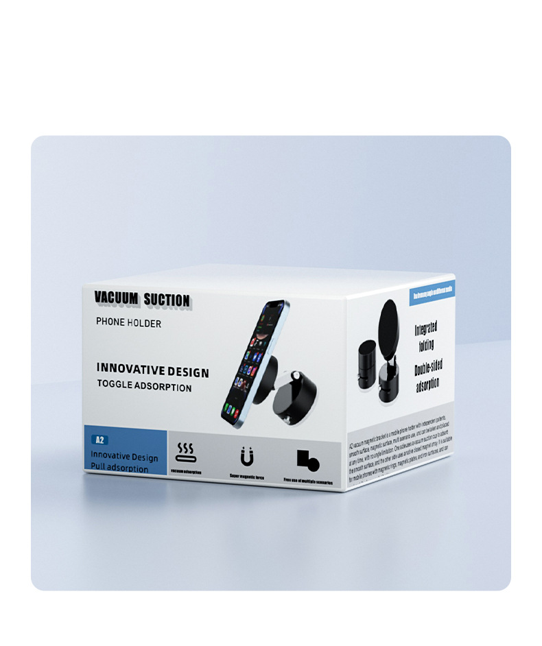 Magnetischer Telefonhalter, 360° drehbare und faltbare Autotelefonhalterung, starker Telefonständer mit Vakuumsauger für Auto/Schreibtisch/Zuhause, universelle Kompatibilität_voghion.com