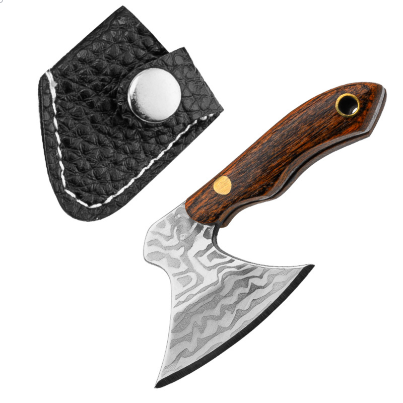 Compact Stainless Steel Utility Knife - EDC Pocket Knife With Sheath, Non-Folding Mini Blade For Daily Tasks, Camping & Crafts_voghion.com