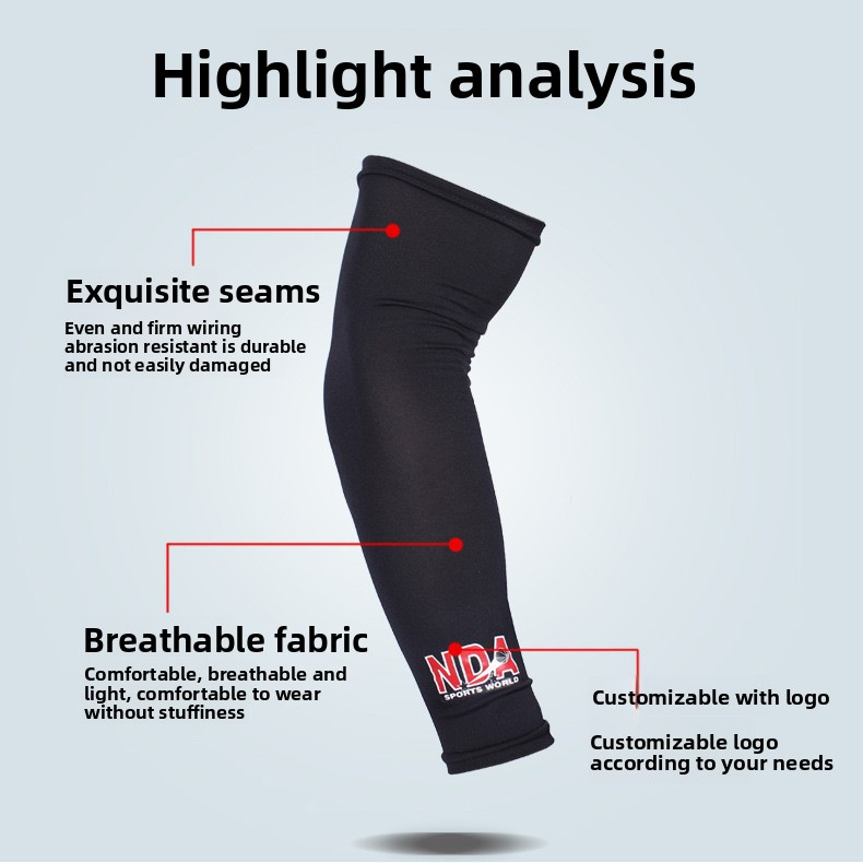 Rękaw do koszykówki, sportowy fitness, oddychający ochraniacz na łokieć o dużym nacisku, wydłużony, cienki rękaw do siatkówki, letni sportowy rękaw do gry w siatkówkę._voghion.com