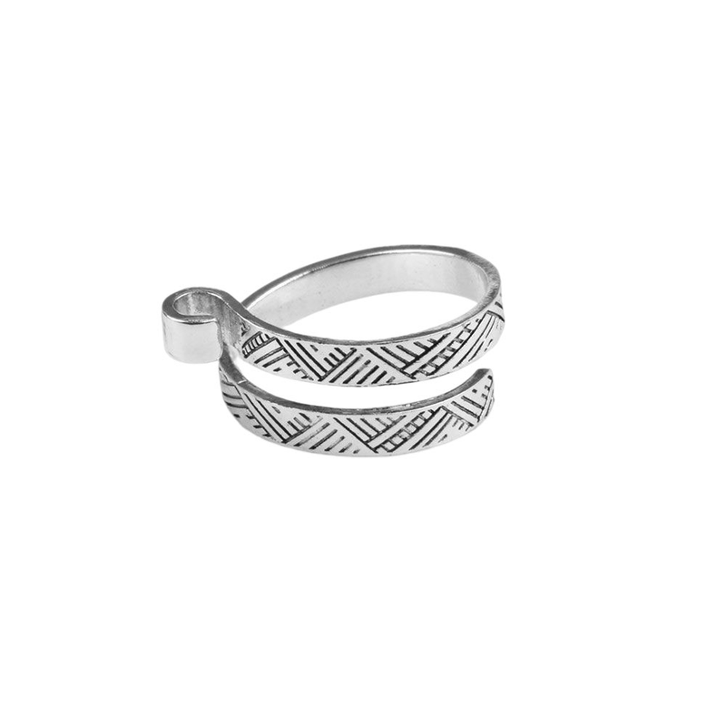 Hæklet med tråd Ring Hånddekoration Personlig bånd Halering Ring_voghion.com