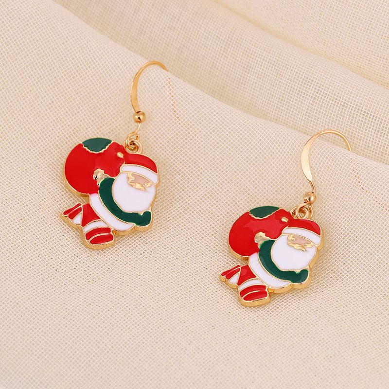 Earring set, long snowflake, elderly tree, cane, bell, alloy ear accessory for women_voghion.com