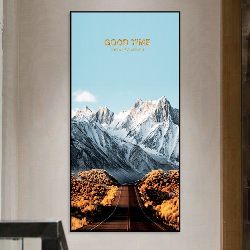 Eingangsbereich Nordic Dekorative Flur Hängen Moderne Minimalistischen Hintergrund Wand Malerei Landschaft Autobahn_voghion.com