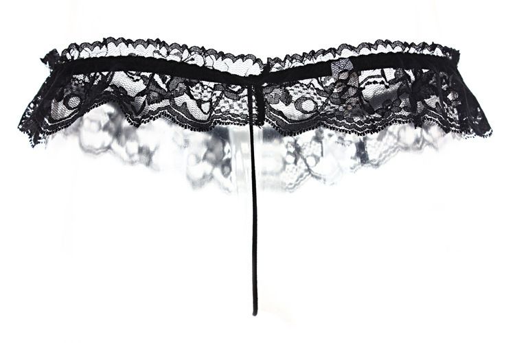 luckyqqyp Panties For Women, Thong, Pearl Lace Trim, Temptation, Triangle Panties, Sexy Temptation Wholesale_voghion.com