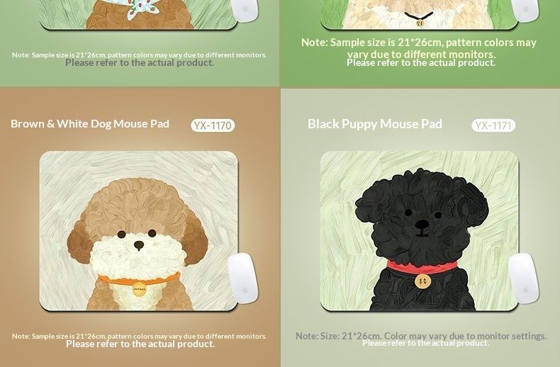 NeoGear Ölgemälde Welpenmaus Kleine Handgelenkauflage Niedliche Desktop Cartoon Mini Pad Büro Rutschfeste Schreibtischmatte_voghion.com