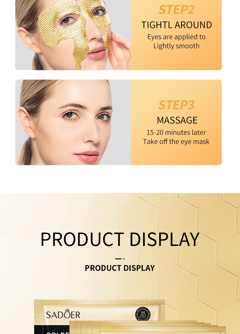 Maschera per gli occhi SADOER Full English Butterfly, confezione da 15 g, idratante e nutriente_voghion.com