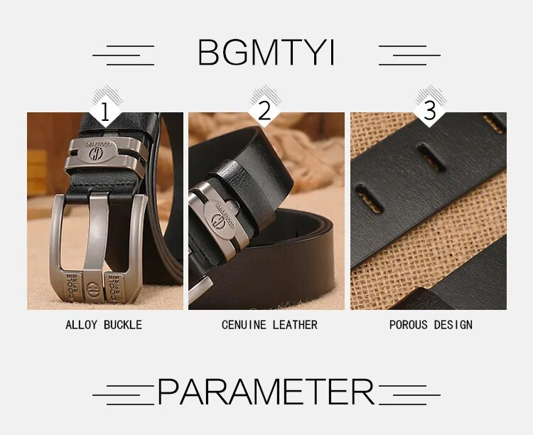 HOT Genuine Leather Cowboy Wide High Quality Buckle Belts for Men Brand Leisure Vintage Jeans Strap HQ225_voghion.com