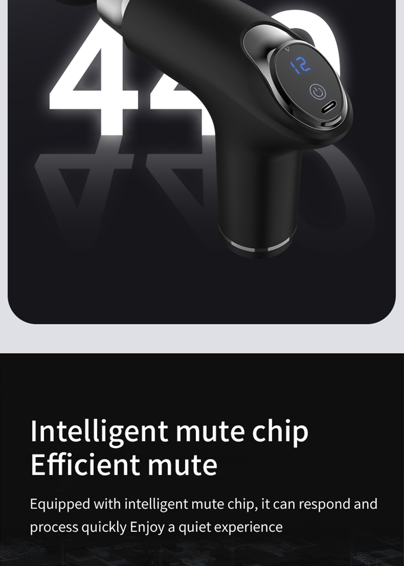 Portable LCD Massage Gun Eilctric Mini Handheld Percussion Pistol Massager Deep Tissue Muscle Relaxation Body Neck Pain_voghion.com