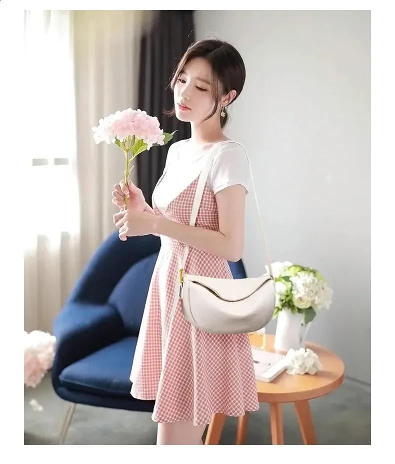 Borsa a mano da donna in vera pelle al 100%, tracolla larga, borsa a tracolla da donna di alta qualità, 240828_voghion.com