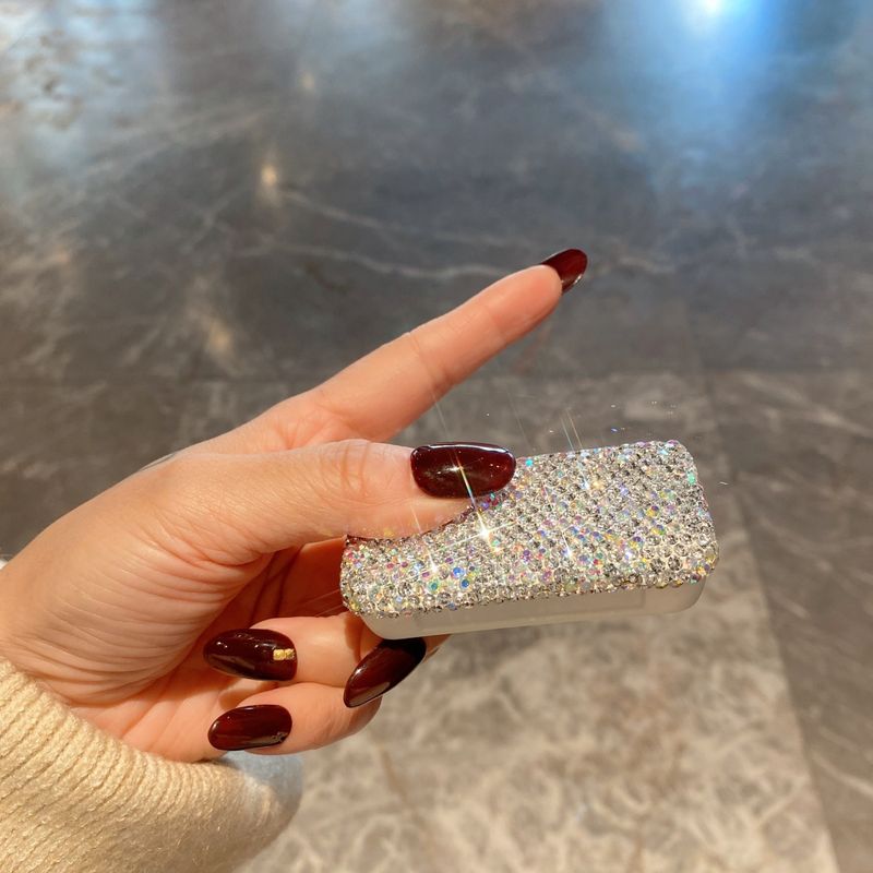 Mini Portable Pill Organizer - Elegant Rhinestone & Plain Plastic Medicine Box, Compact Travel Pill Case For Daily Vitamins & Pills (2 Styles)_voghion.com
