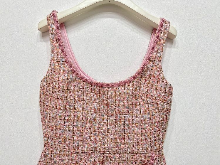 Giacca corta in lana rosa, stile profumato, con scollo rotondo e colletto a U diviso, stile mille oro, abito da sera elegante_voghion.com