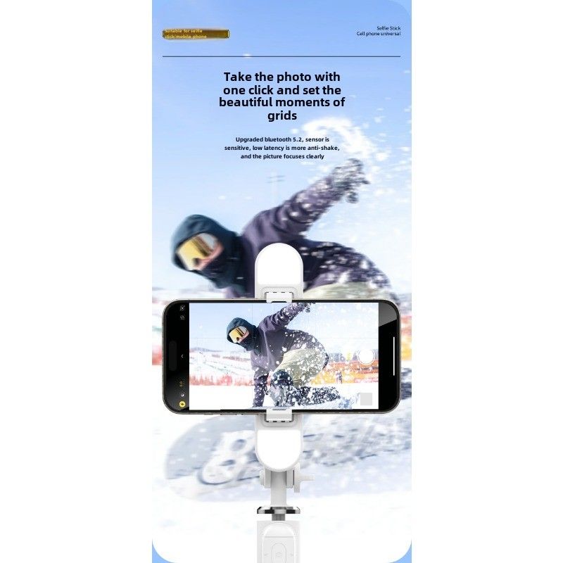 Selfie stick new mobile phone holder travel handheld multi-function live broadcast shooting portable universal bluetooth vlog mini_voghion.com