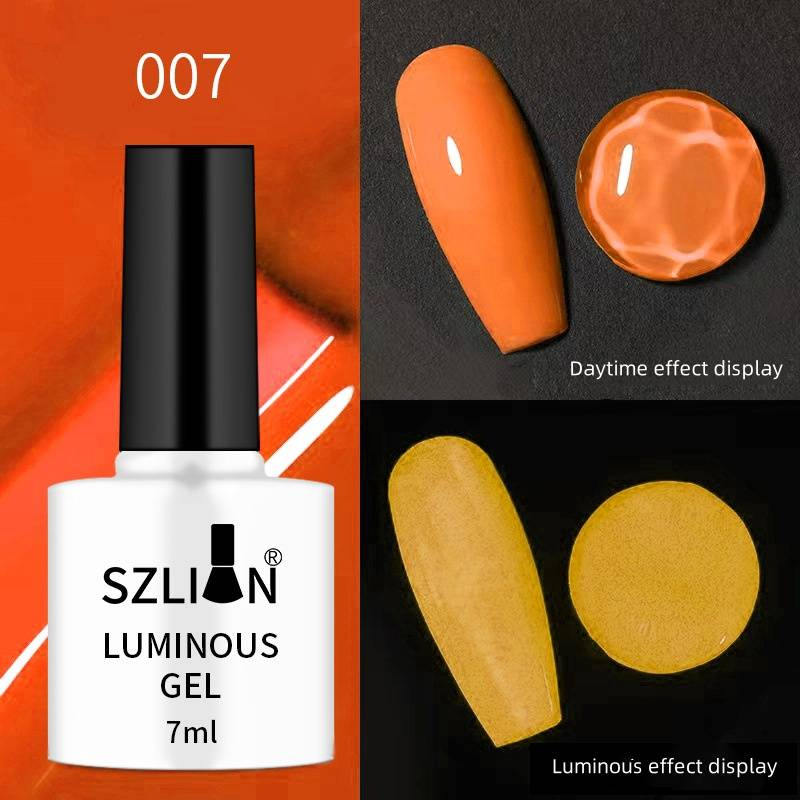 Im Dunkeln leuchtendes Nagelgel Fluoreszierendes Nagellackgel Phototherapie-Gelset Beliebtes Nagelstudio in Bonbonfarbe_voghion.com