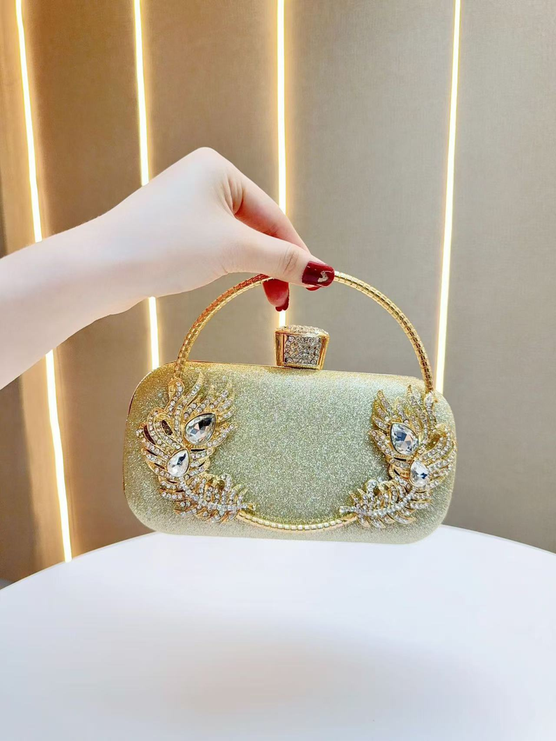 Jauna stila dāmu soma ar rhinestones akmentiņiem, sieviešu vakarkleita, banketu sajūga soma, dimanta formas, rokā turama vakarkleita ar cheongsam plecu soma_voghion.com