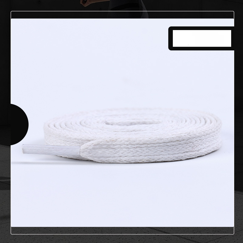 Accessori per scarpe lacci piatti uomo e donna casual tela Martin stivali larghi nero e bianco_voghion.com