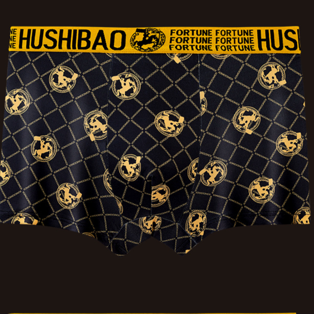 Temperamento aristocratico stile caldo nero e oro intimo maschile nobile intimo maschile boxer shorts e-commerce fabbrica vendita diretta all'ingrosso_voghion.com