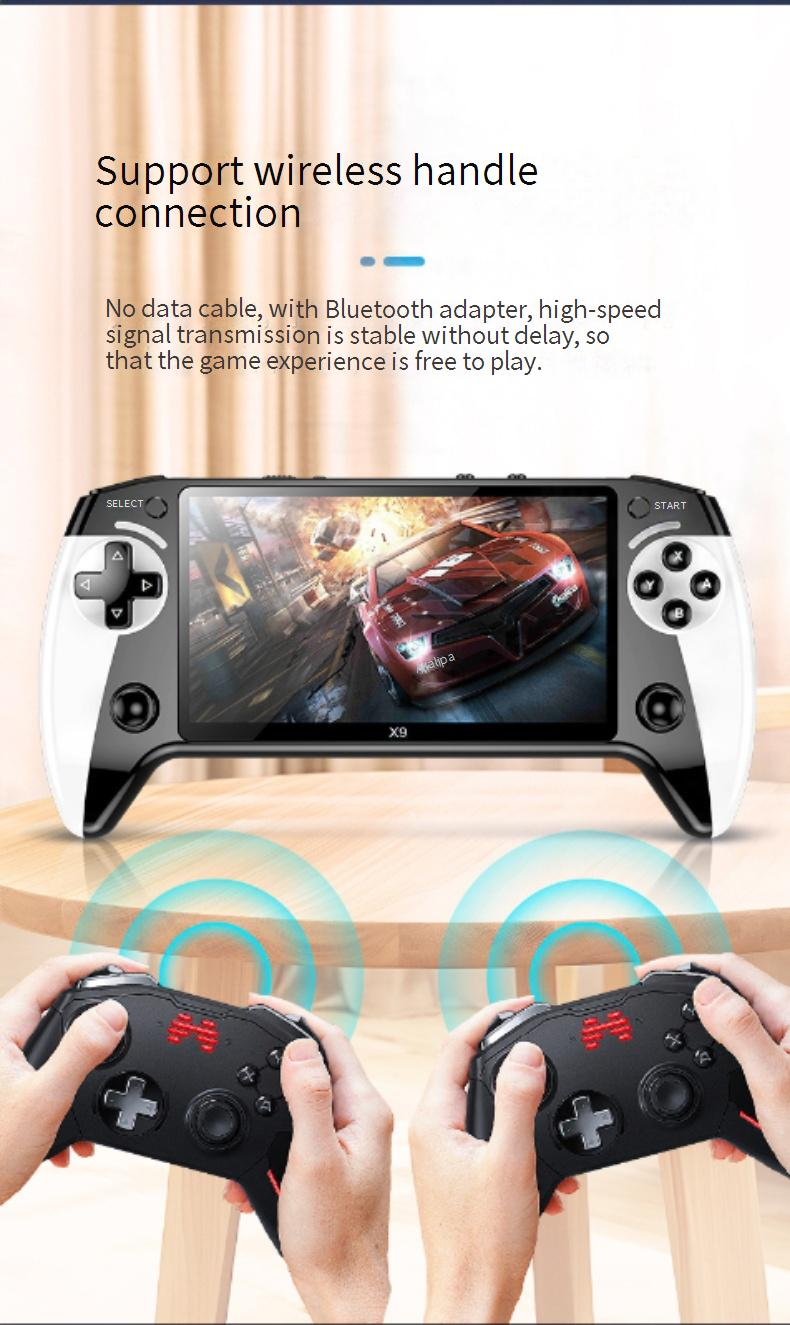 Video Game Consoles New X9 Handheld Game Console 5.5 Inch Large Screen Arcade 8 Large Simulator Portable Handheld Retro GBA_voghion.com