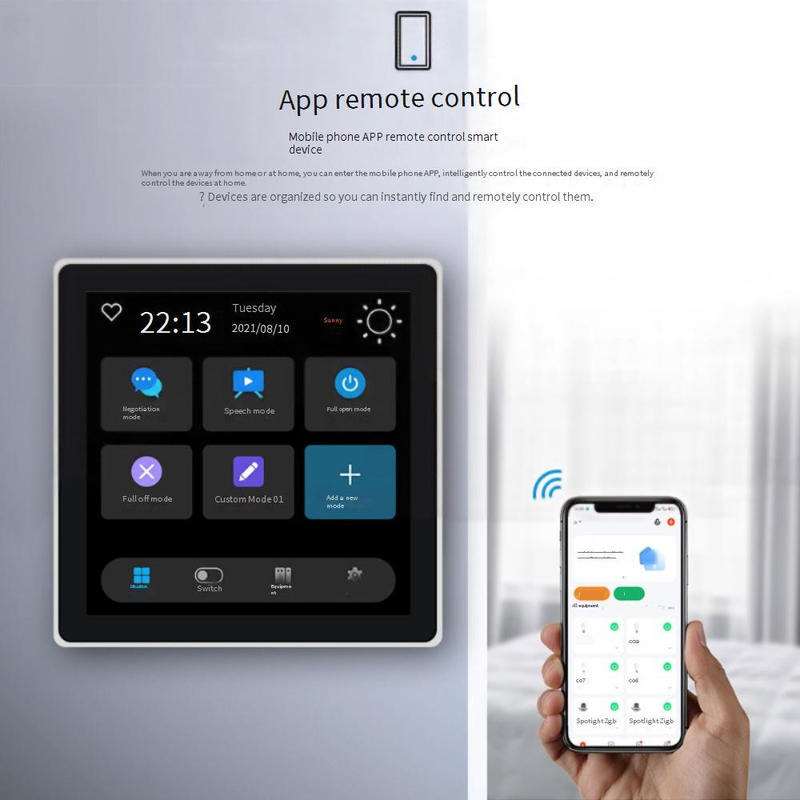 Tuya Smart Home 4 Way Control Panel Intelligent Zigbee Switch 86 Wireless Scene Panel_voghion.com