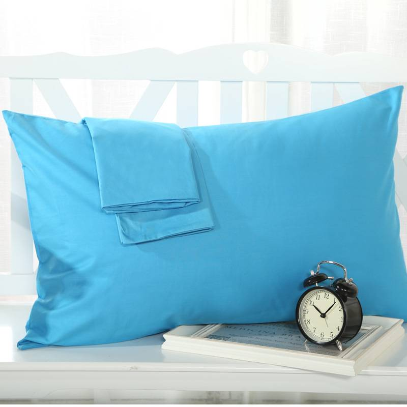 Pure Color Cotton Pillowcase Plain Simple Single Pillowcase 48*74cm_voghion.com
