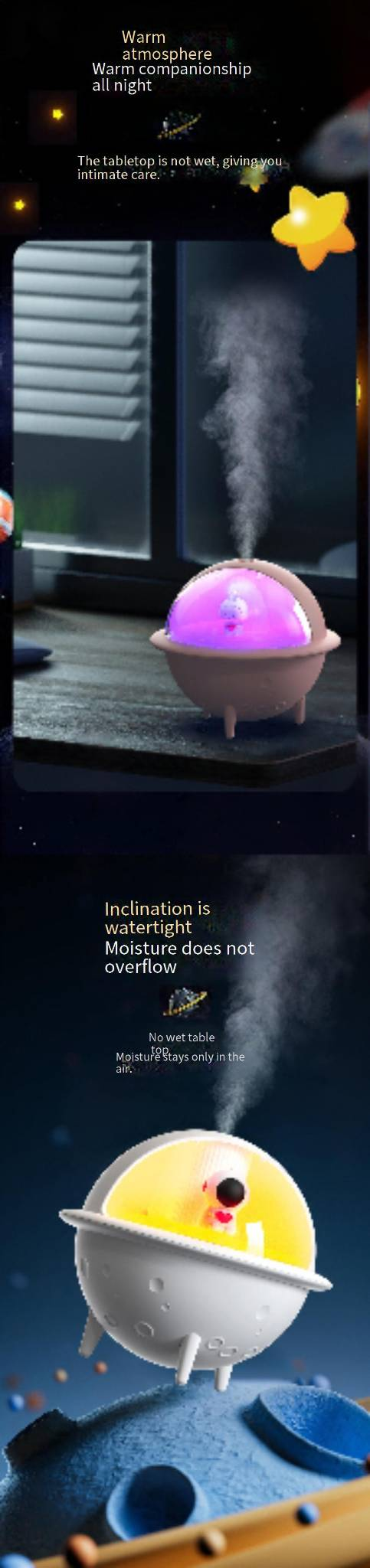 Mini-Luftbefeuchter mit USB-Stromversorgung und bunten LED-Leuchten, 500-ml-Wassertank, leiser Betrieb für Zuhause und Büro, Aromatherapie-Diffusor_voghion.com