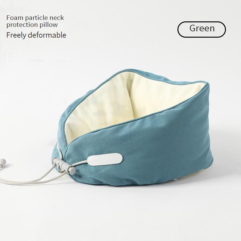 Almohada cervical en forma de U con tejido transpirable y estampados elegantes. Para viajes, oficina y hogar._voghion.com
