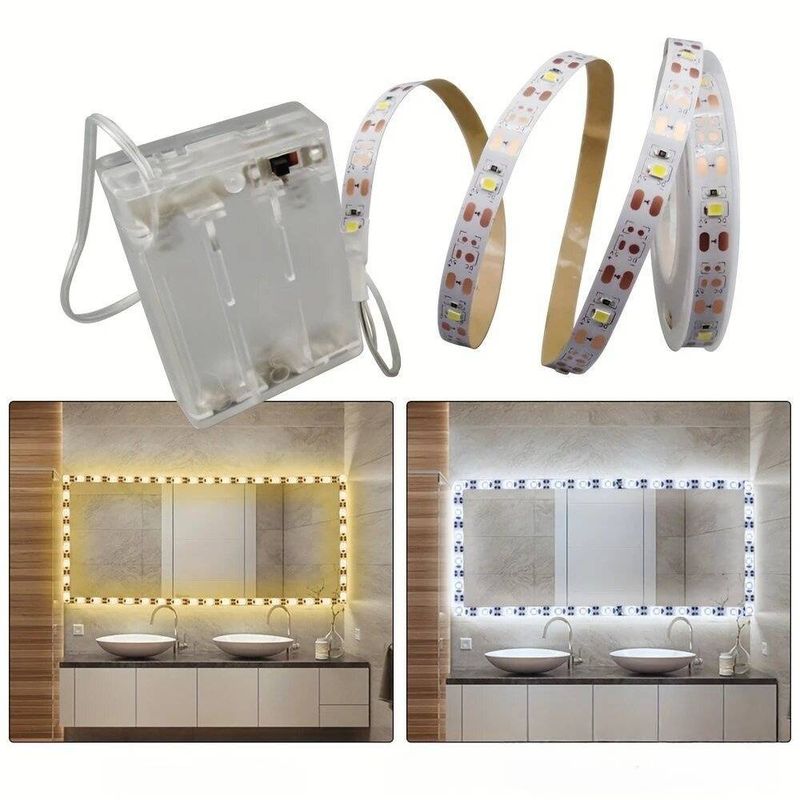 LED Battery Box Light Strip Battery Powered 5V Low Voltage 2835 Monochrome TV Background Wall Cabinet Room Lighting_voghion.com