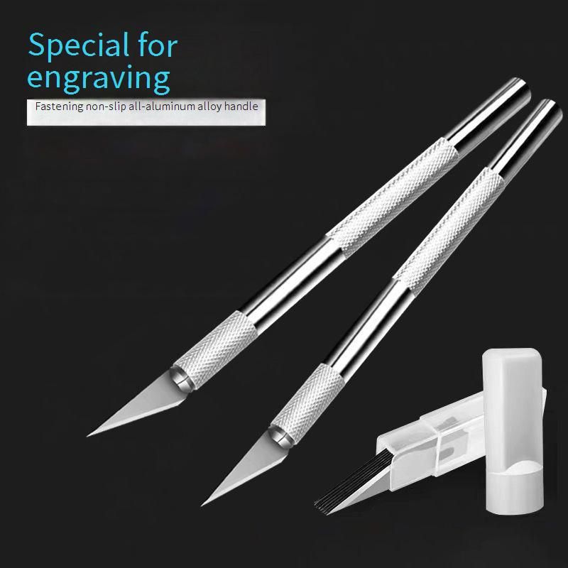 Premium Stainless Steel Utility Knife Set - Craft Knife, Paper Cutter, Wallpaper Trimmer With 10 Blades (1-Pack, 2-Pack, 3-Pack Options)_voghion.com