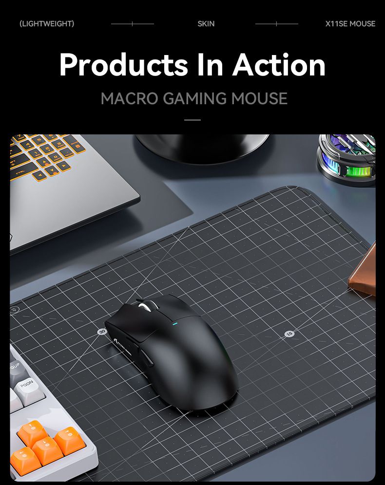 ATTACK SHARK X11SE Kabellose Bluetooth-Maus Spiel E-Sport Lange Akkulaufzeit Drei-Modus Leicht_voghion.com
