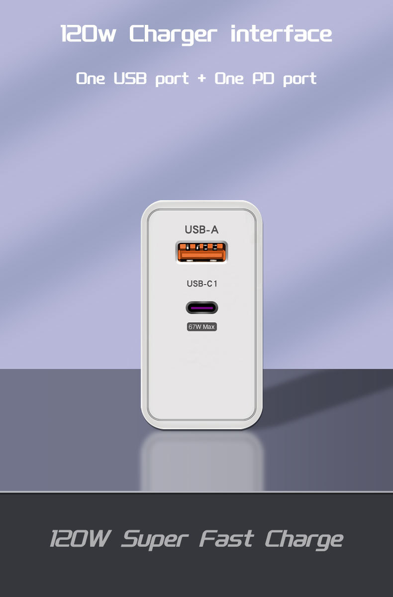 120 W superschnelles Flash-Telefonladegerät nach britischem Standard, geeignet für Apple 15 Huawei Xiaomi Ladekopf_voghion.com