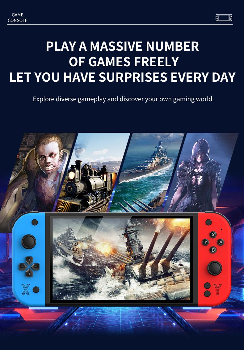 Video Game Consoles New G90 Handheld Game Console TV Home Arcade HD PSPPS1 Deck Handheld Steamdeck Handheld_voghion.com