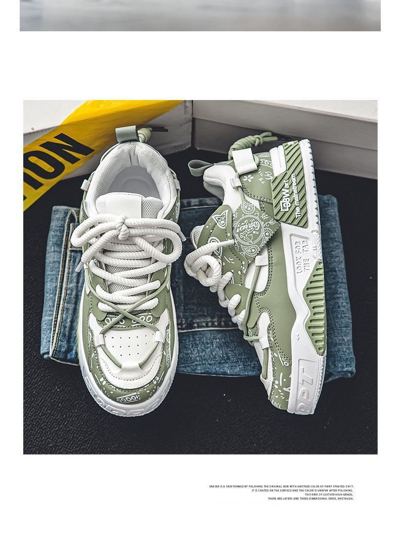 Lässige Herren-Sneaker mit dicker Sohle für den Sommer – leichte, atmungsaktive Slip-On-Schuhe, modisches Design mit runder Zehenpartie, bequem für den täglichen Gebrauch_voghion.com