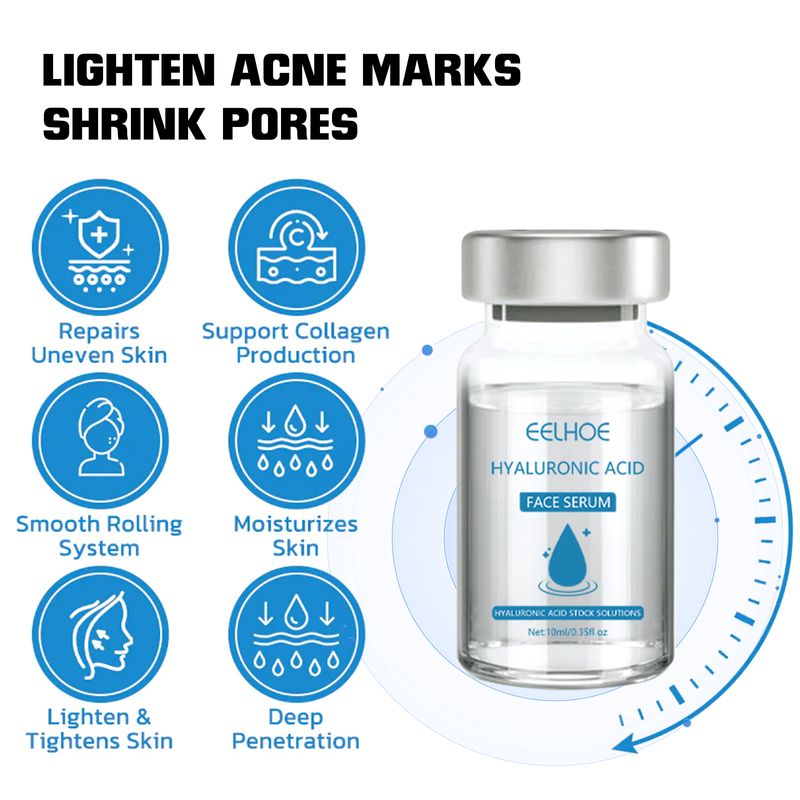 EELHOE Hyaluronsyra Ansiktsserum, fuktgivande reparation Lättare Acne Mark Hudvård Whitening Essence_voghion.com