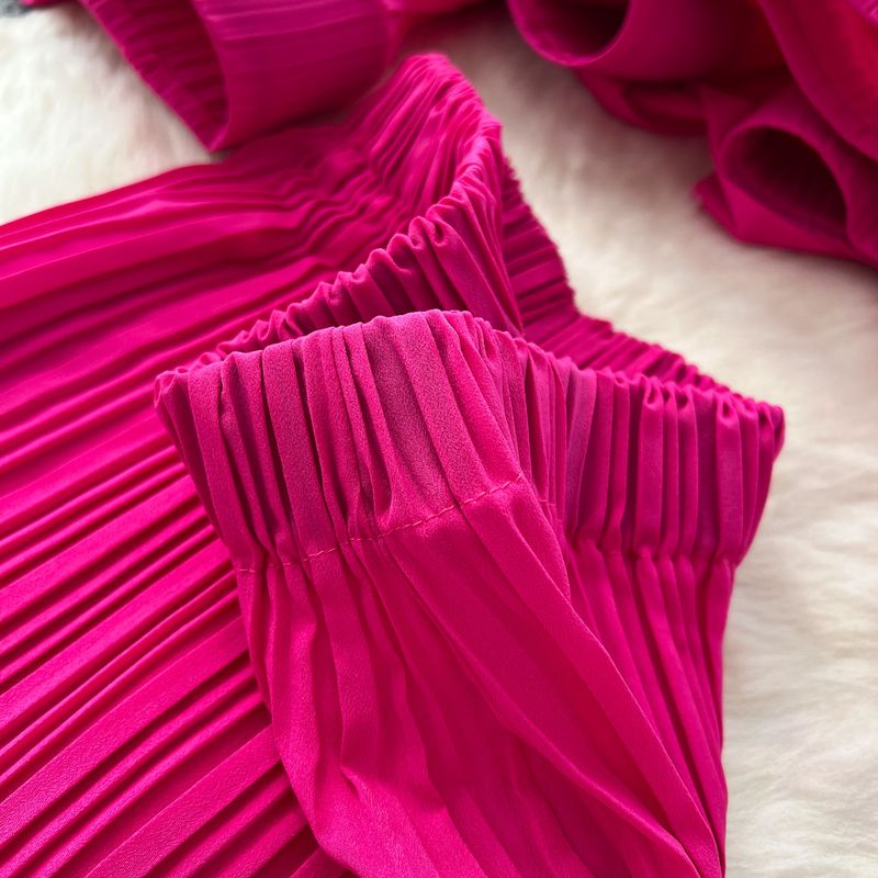 Abito da donna in maglia jacquard retrò, abito da donna in due pezzi con gilet senza maniche e gonna di media lunghezza_voghion.com